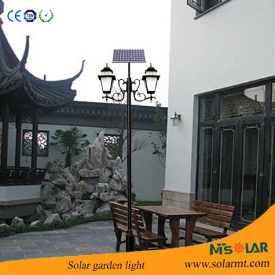 Retro style 3.5m-15w-14h solar powered LED garden lamp